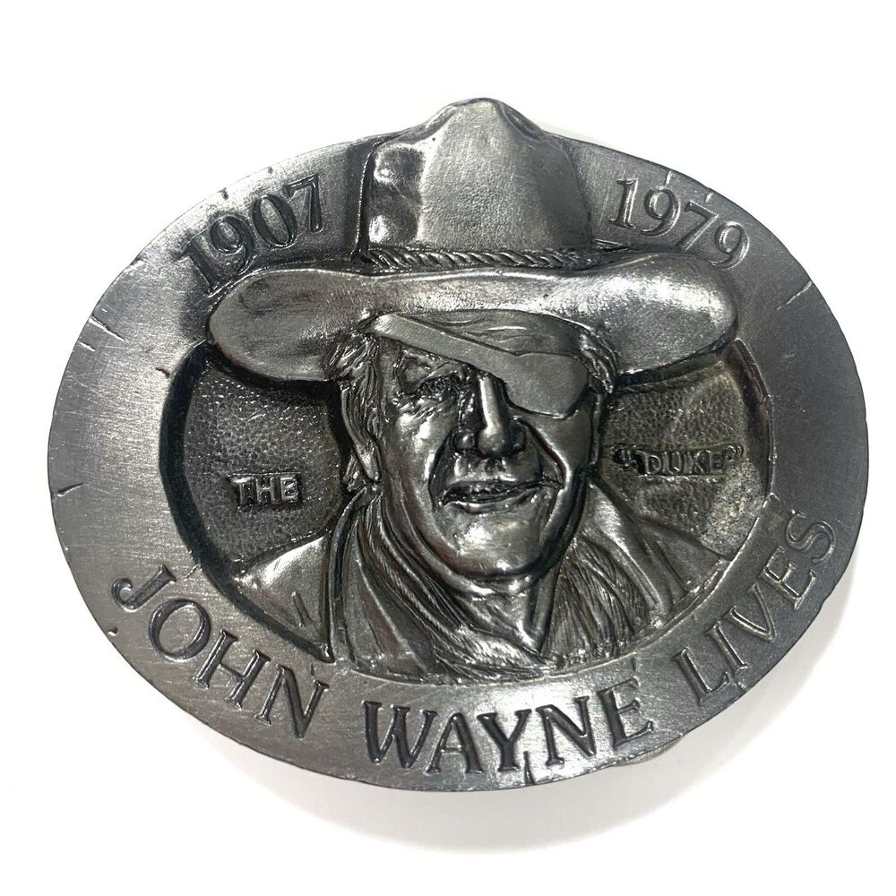 Vintage John Wayne Lives 1907-1979 "The Duke" Buckles of America belt buckle
